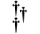 Daggers symbol for letter G