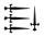 Daggers symbol for letter N