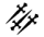 Daggers symbol for letter U