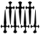 Daggers symbol for letter W