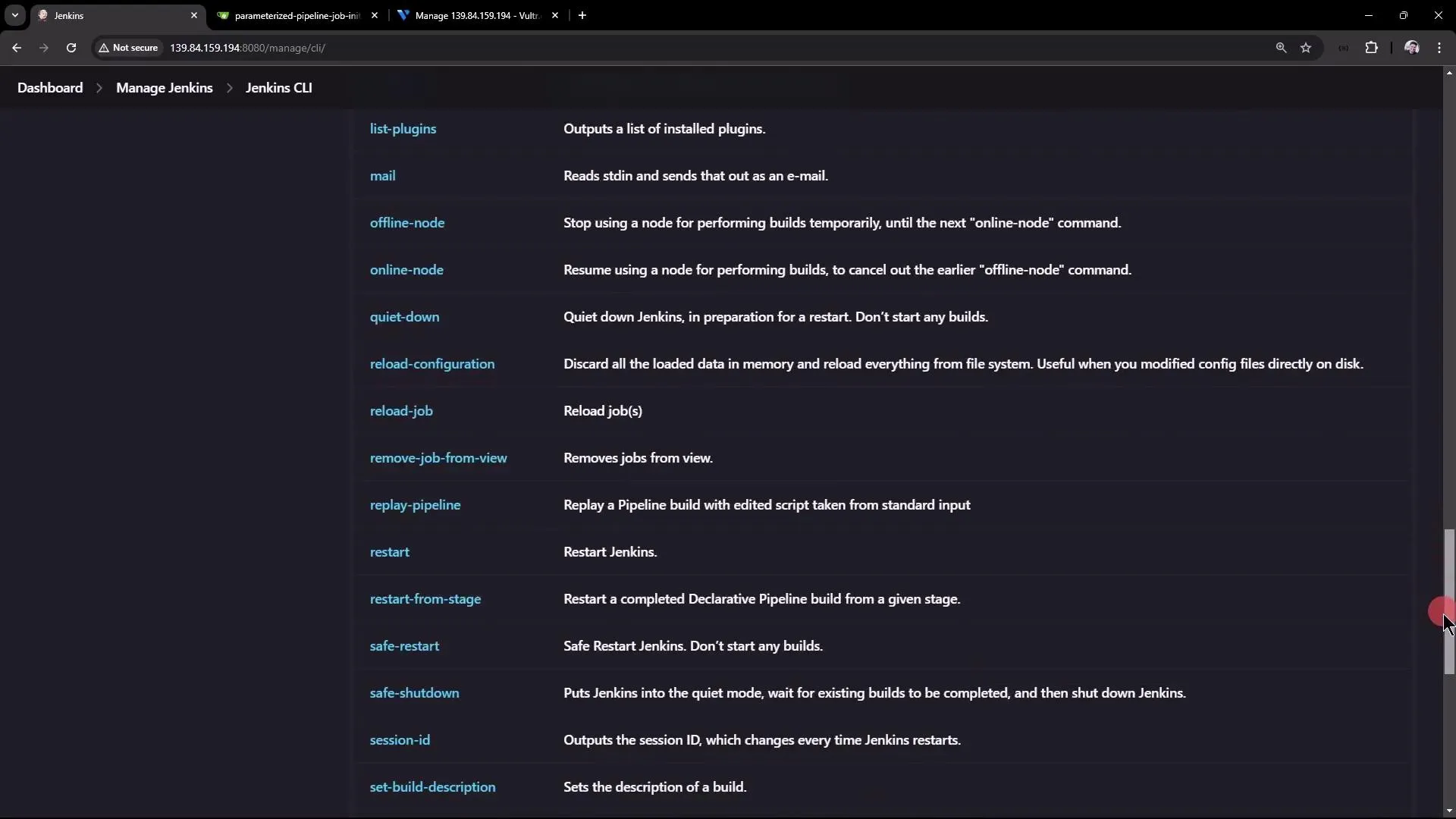 Jenkins Dashboard CLI Access