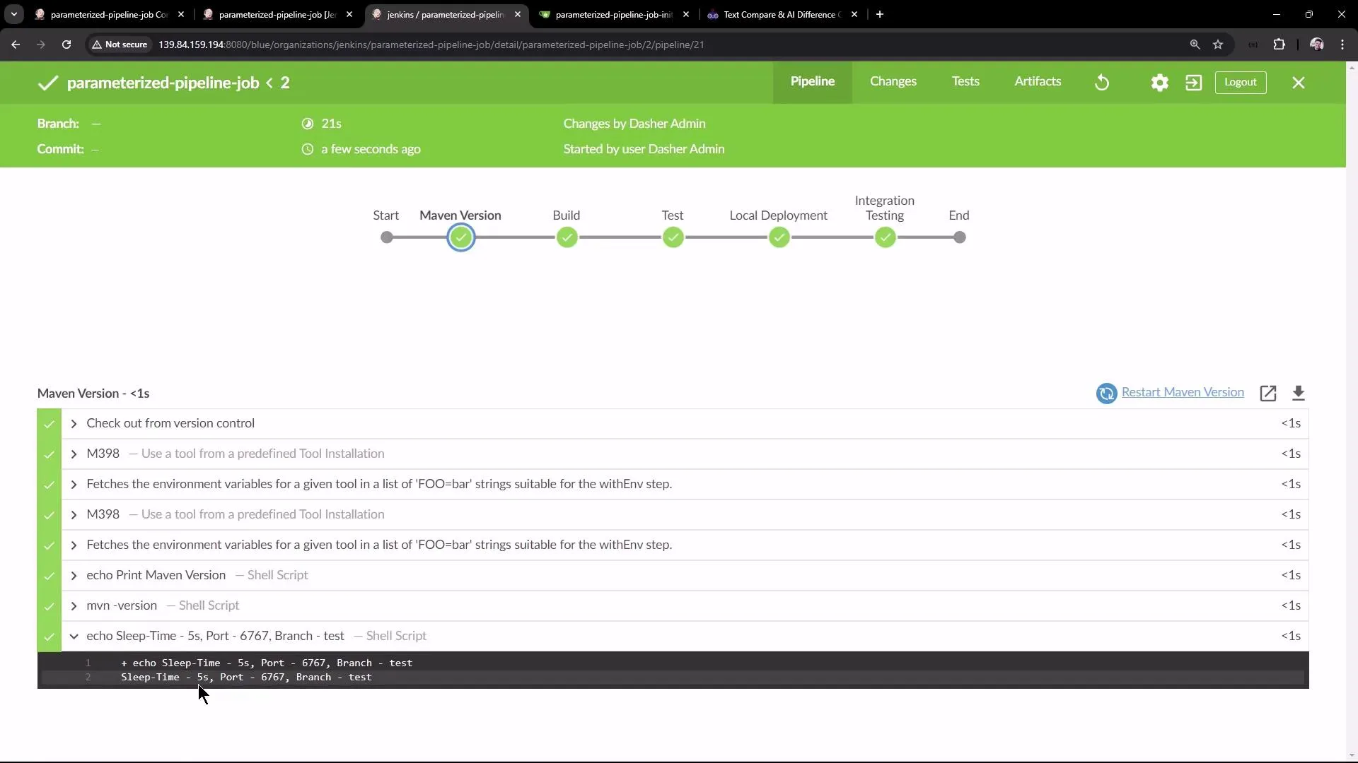 Jenkins Dashboard Pipeline View