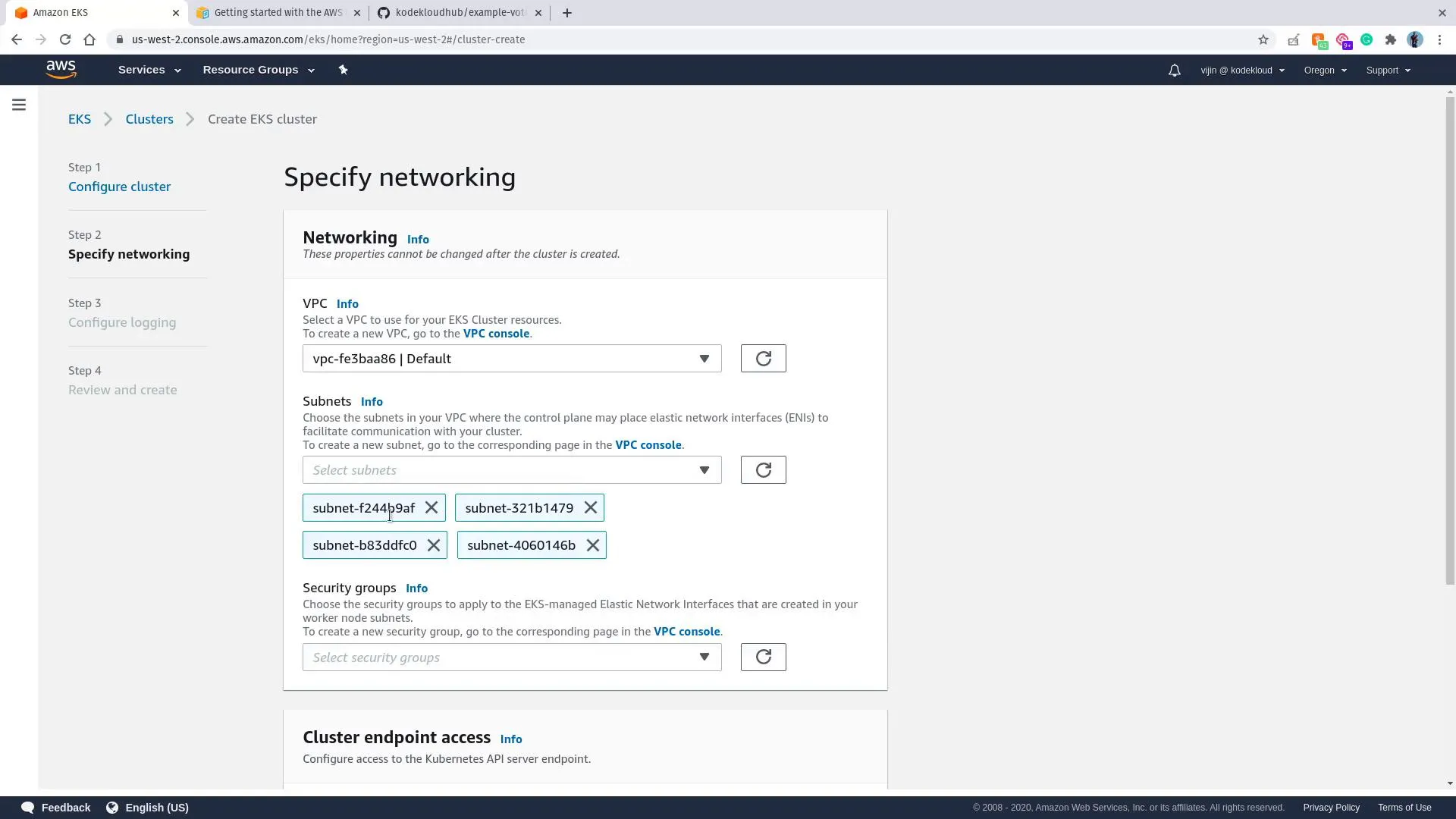 EKS networking — VPC and subnets