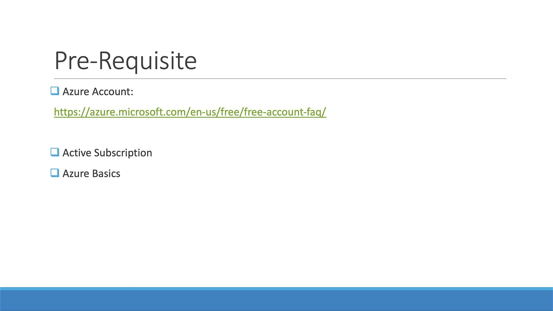 AKS prerequisites summary