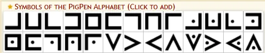 Pigpen Cipher