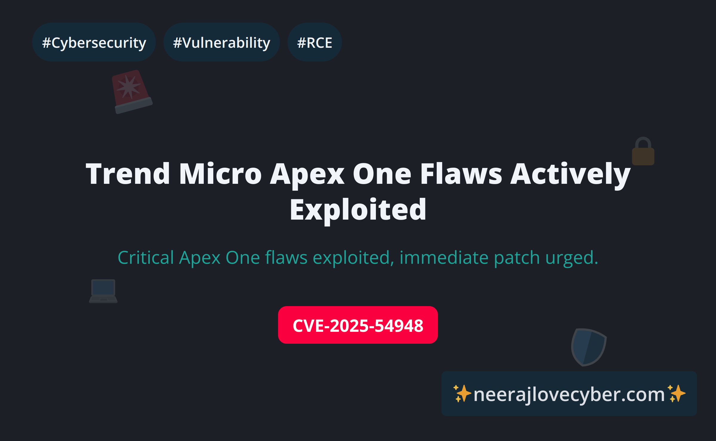 Trend Micro has confirmed that critical vulnerabilities in its on-premise Apex One security solution are being actively exploited in the wild. The flaws, tracked as CVE-2025-54948 and CVE-2025-54987, both carry a severe 9.4 CVSS score and can lead to remote code execution (RCE). While Trend Micro has patched its cloud offering, on-premise customers must apply a temporary fix tool immediately to protect against these threats, with a full patch expected in mid-August 2025. System administrators are urged to apply the fix and review remote access policies.